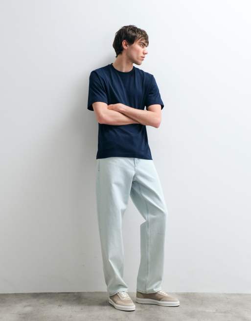 ASOS COLLECTIVE – Schweres T-Shirt in Marineblau, 4 von 5