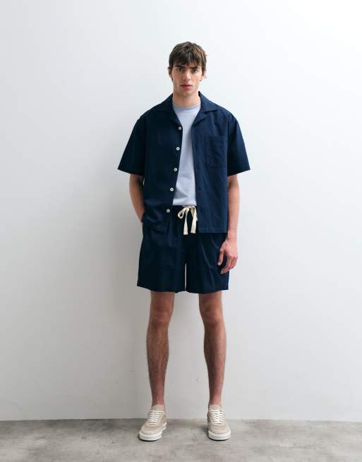 ASOS COLLECTIVE – Set aus Baumwolle mit Leinenanteil in Marineblau, 3 von 3