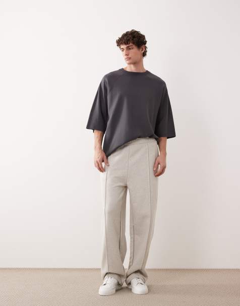 ASOS COLLECTIVE super heavyweight super oversized raglan t-shirt in charcoal - view 1