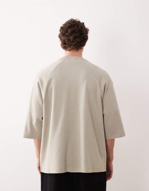 ASOS COLLECTIVE super heavyweight super oversized raglan t-shirt in green, 4 of 6