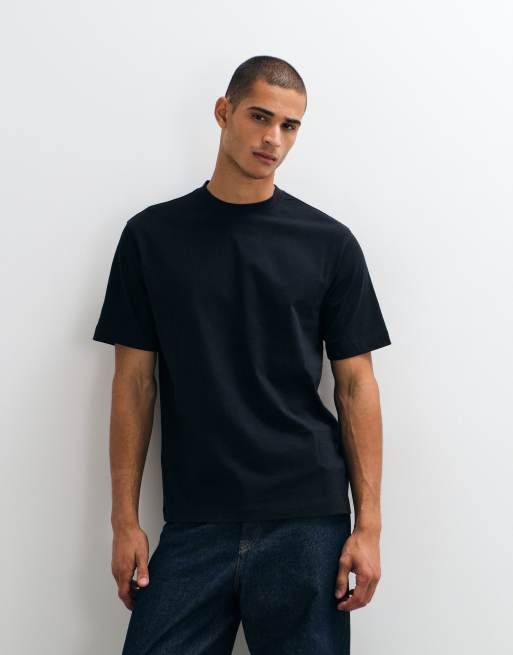 ASOS COLLECTIVE super heavyweight t-shirt in black, 2 of 5