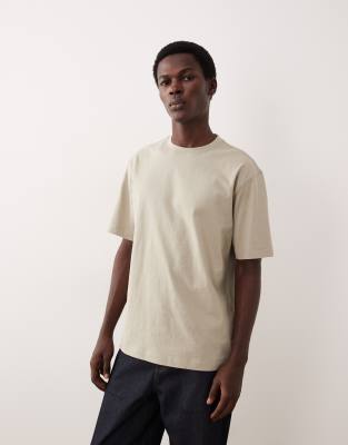Asos Collective Super Heavyweight T-shirt In Neutral