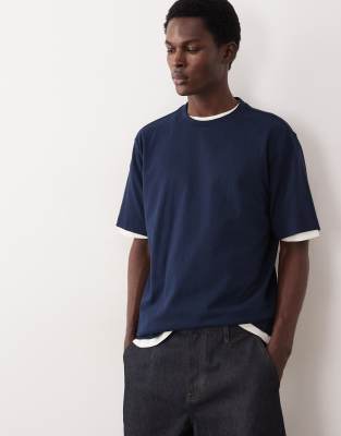 Asos Collective Super Heavyweight T-shirt In Blue