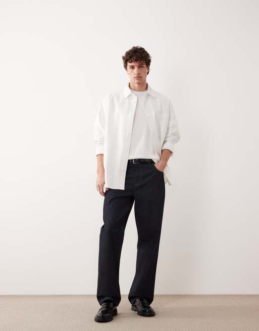 ASOS COLLECTIVE - Super oversized Oxford overhemd in wit, 2 van 6