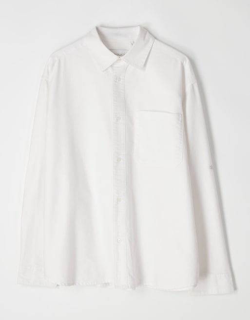 ASOS COLLECTIVE - Super oversized Oxford overhemd in wit, 5 van 6