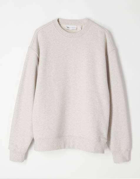 ASOS COLLECTIVE – Superschwerer Oversize-Pullover in meliertem Grau mit Rundhalsausschnitt - view 1