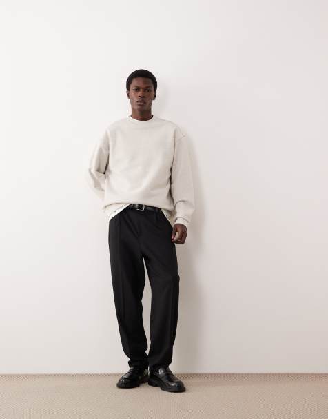 ASOS COLLECTIVE - Sweat oversize ultra-épais à col ras de cou - Gris chiné - view 1