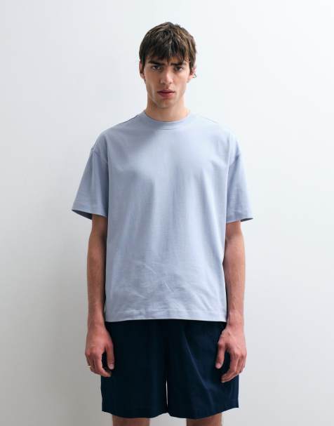 ASOS COLLECTIVE - T-shirt molto pesante oversize azzurra - view 1