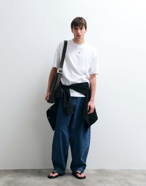 ASOS COLLECTIVE - T-shirt oversize en tissu ultra-épais - Blanc , 3 de 5