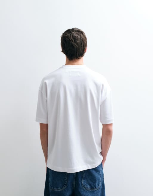 ASOS COLLECTIVE - T-shirt oversize en tissu ultra-épais - Blanc , 5 de 5