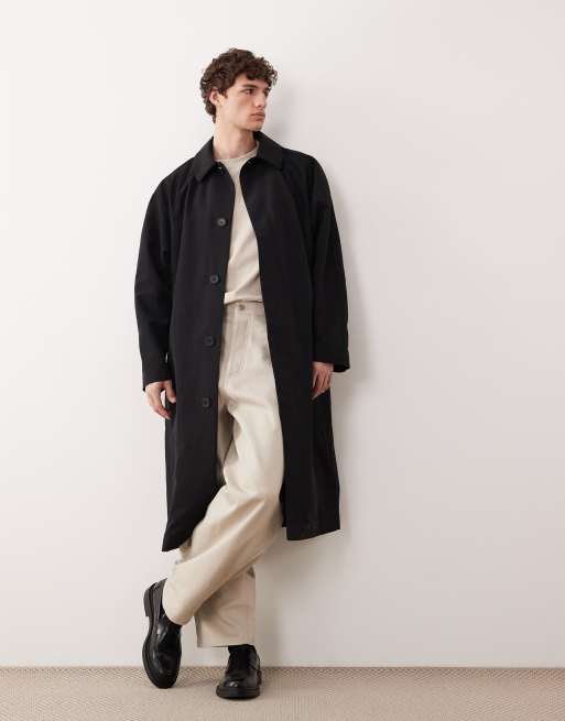 ASOS COLLECTIVE unlined carcoat in black, 4 of 6