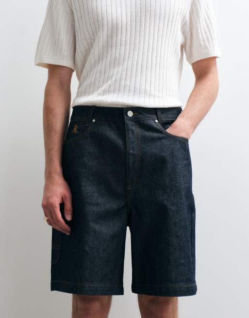 ASOS COLLECTIVE wide leg denim shorts in indigo, 2 of 7