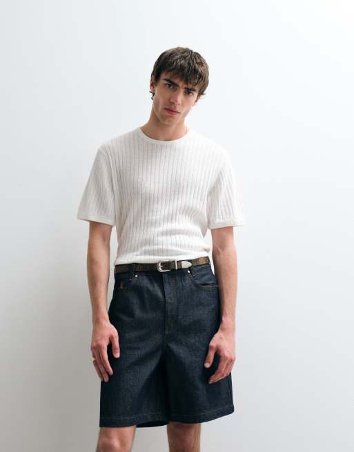 ASOS COLLECTIVE wide leg denim shorts in indigo, 5 of 7