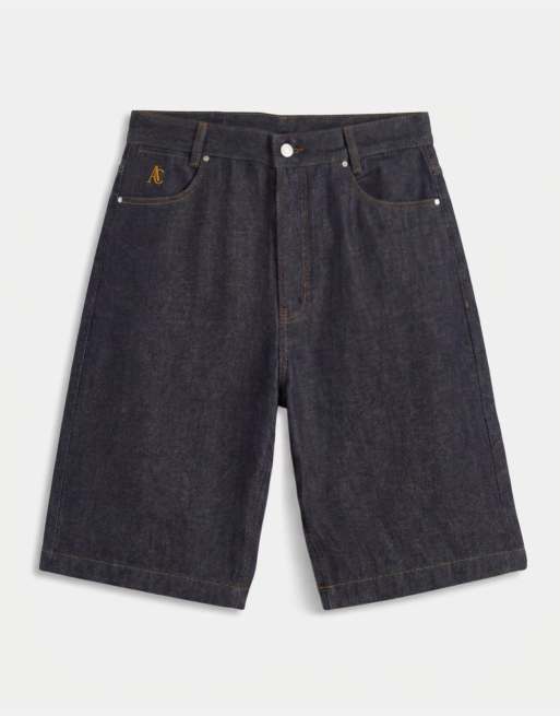 ASOS COLLECTIVE wide leg denim shorts in indigo, 6 of 7