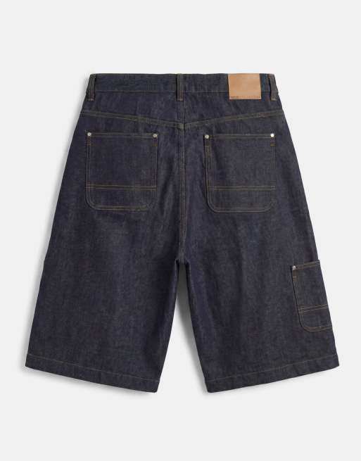 ASOS COLLECTIVE wide leg denim shorts in indigo, 7 of 7