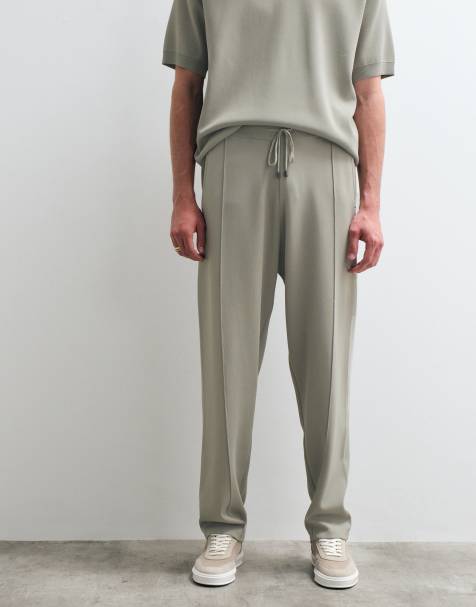 ASOS COLLECTIVE – Zielone joggersy o luźnym kroju, ze zwartej dzianiny część zestawu - view 1