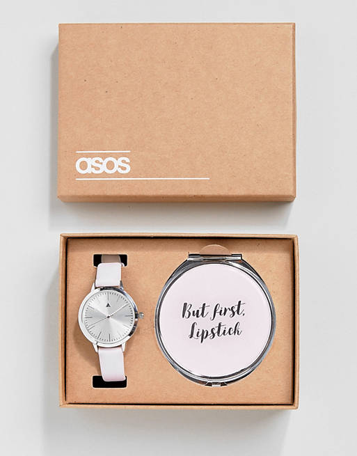 ASOS Compact Beauty Mirror and Watch Gift Set
