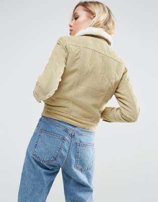 stone cropped cord jacket
