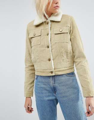 stone cropped cord jacket