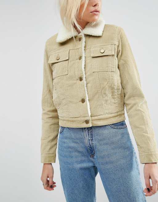 Stone cropped sale cord jacket