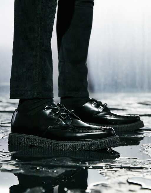 ASOS - Creepers en cuir - Noir, 3 de 4