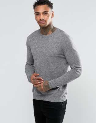 grey crew neck jumper