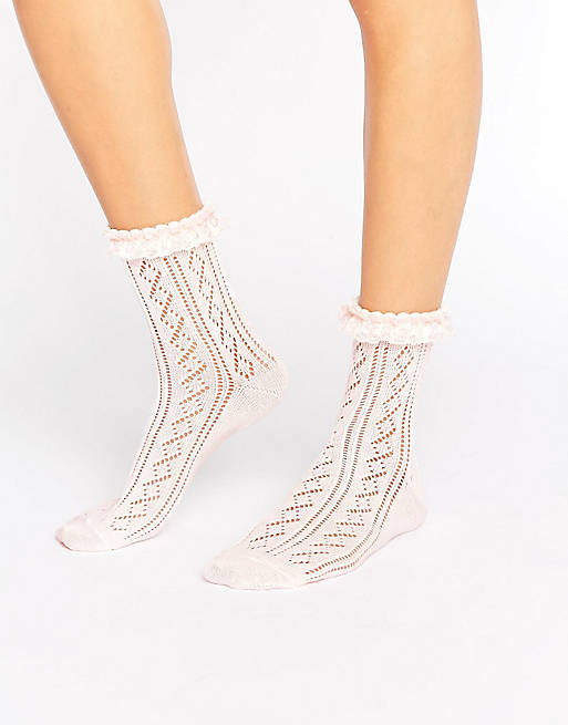 ASOS Crochet Lace Frill Ankle Socks | ASOS