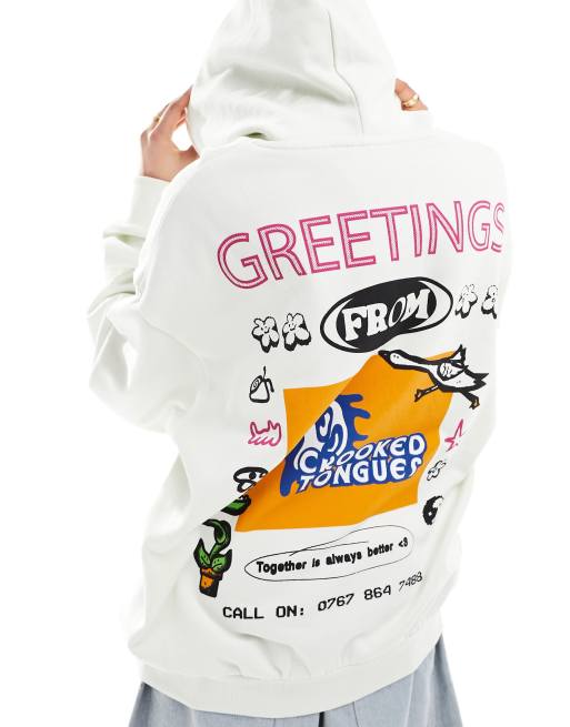 Crooked tongues white hoodie best sale