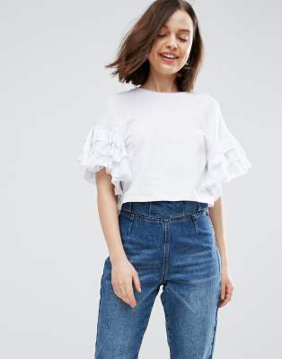 ruffle sleeve shirt