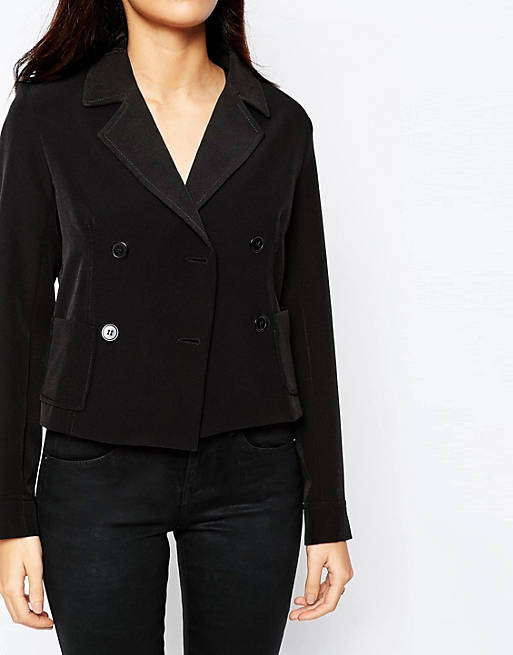 ASOS Cropped Double Breasted Blazer