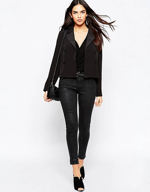 ASOS Cropped Double Breasted Blazer