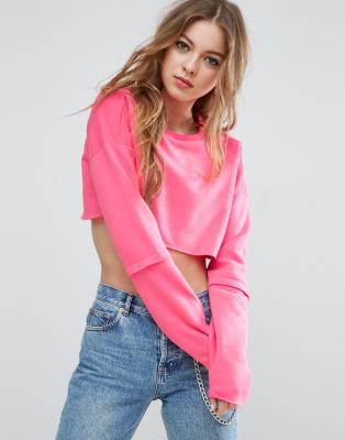 asos cropped sweatshirt