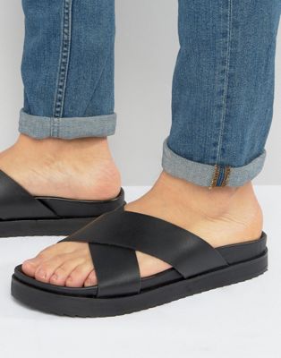 cross strap sandals mens