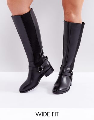 wide fit knee high boots asos