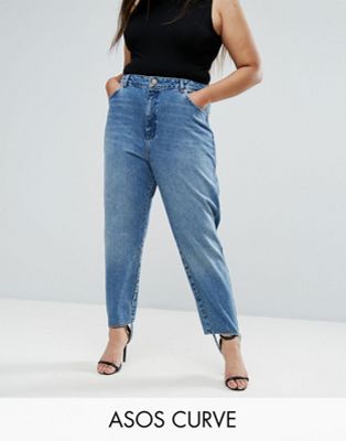 ASOS CURVE Authentic Rigid Mom Jeans in 