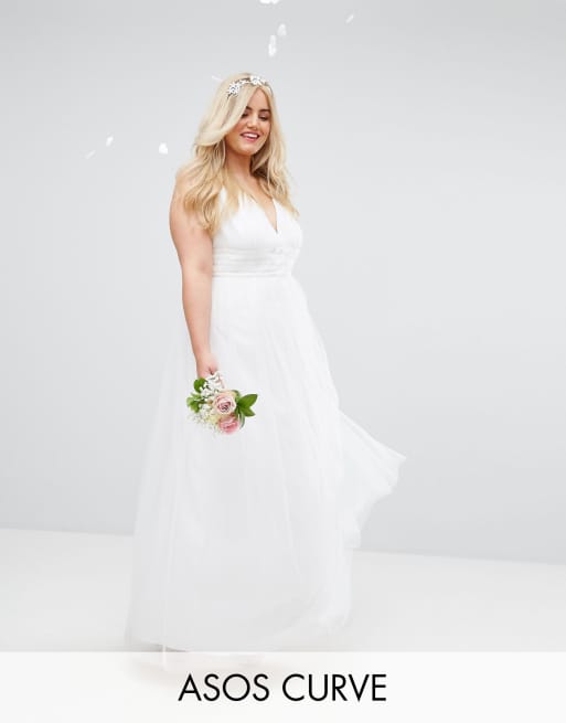  ASOS  Curve  ASOS  CURVE  BRIDAL  Tulle Maxi Prom Dress 