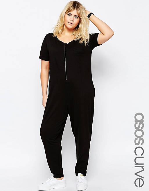 ASOS CURVE Casual Jumpsuit With Zip Front