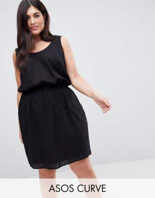 asos black dress plus size