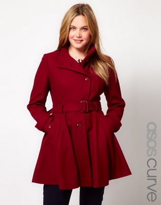 plus size fit and flare coat