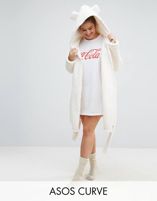 Asos Fluffy Cloud Robe With Ears Flash Sales 