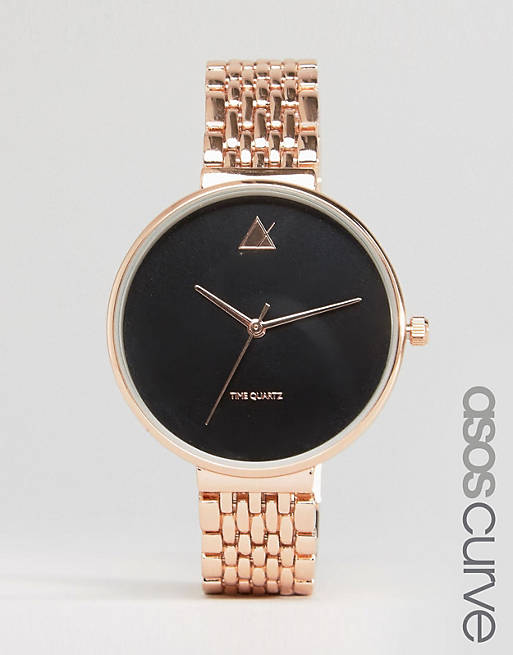 ASOS CURVE Large Face Watch With Skinny Bracelet Strap