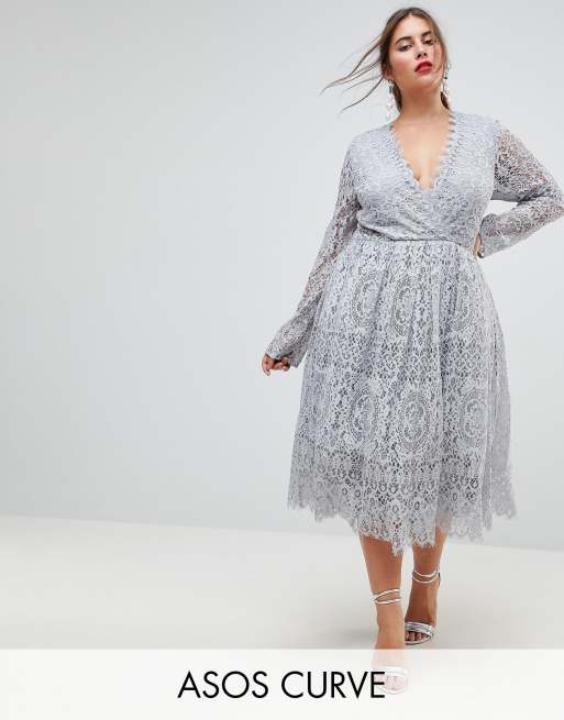 Asos curve hot sale lace dress