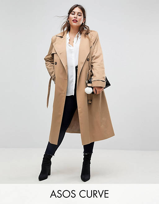 ASOS CURVE Longline Classic Trench