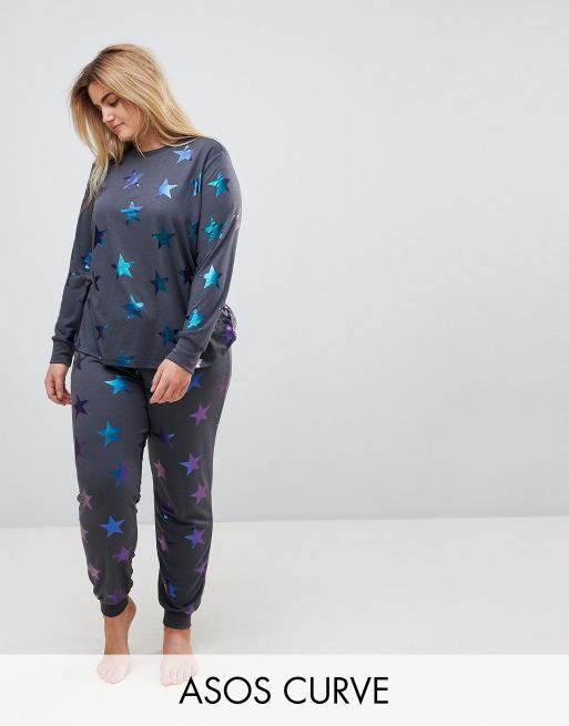Star print jogger set sales
