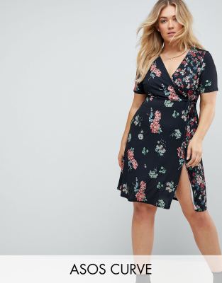 asos plus size wrap dress