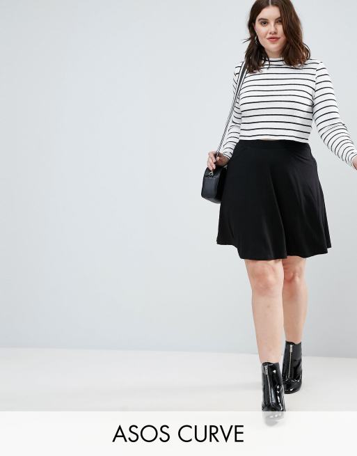 ASOS CURVE mini skater skirt with pockets