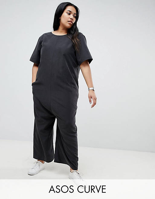 ASOS CURVE Minimal Jumpsuit with Dropped Crotch