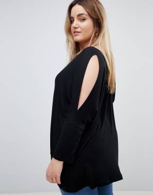 oversized cold shoulder top