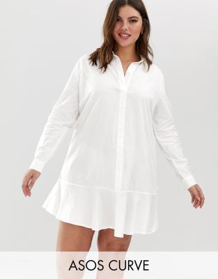 Peplum mini shirt store dress