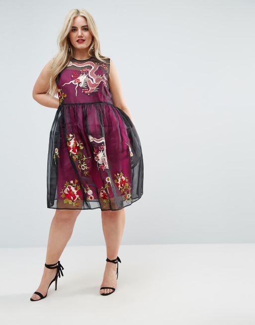 Asos curve best sale skater dress